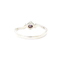 Superbe Bague en Améthyste Violette Petite Taille, Argent Sterling Plaqué Argent, Style Vintage, Certifiée par un tiers, 1,3g, pour Femme, Mariage