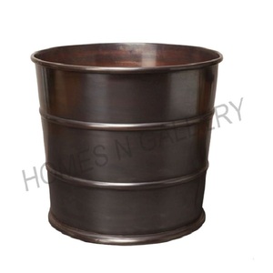 Pots de jardinières en métal galvanisé Antique fait à la main, pots décoratifs d'intérieur et d'extérieur, Pots en fer avec finition antique - Product Image 2