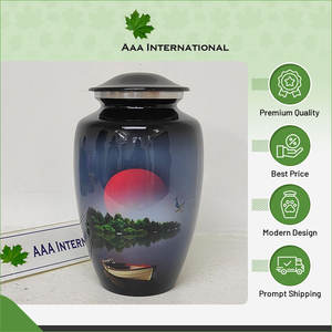 Venta caliente en hermoso diseño personalizado de lujo precio más bajo al por mayor de aluminio para adultos cremación urna para cenizas conmemorativas - Product Image 2