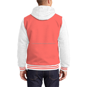 Heavyweight cotton fleece <b>varsity</b> <b>jacket</b> oversized streetwear warm winter style for custom brands - Product Image 2
