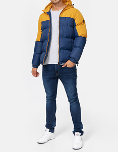 High Quality Cotton Filled <b>Puffer</b> Coat Unisex Trend Hooded Thick Winter Bomber Shiny Canvas Front Custom <b>Puffer</b> <b>Jacket</b> - Product Image 1