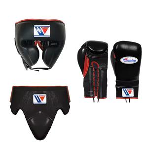 Haute qualité fait avec noir et lire Multi cuir de vachette en cuir véritable nouveau modèle gagnant boxe Sparring ensemble pour MS-SP-14 unisexe - Product Image 1