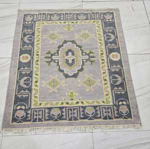 Haute qualité grand Oushak turc noeud tapis tricoté à la main laine brodé abstrait prière porte travail moderne maison salon ensemble - Product Image 3