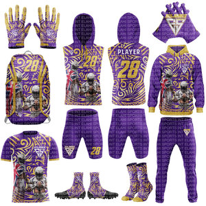 7 sur 7 Compression Drapeau Football Uniformes 100% Polyester Respirant Plus La Taille SUBLIMATION AMERICAN FOOTBALL 2025 - Product Image 1