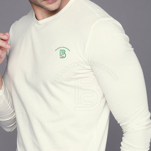 Chemise en coton respirante de qualité supérieure à manches longues pour hommes, col rond, vêtements décontractés, chemises en coton - Product Image 4
