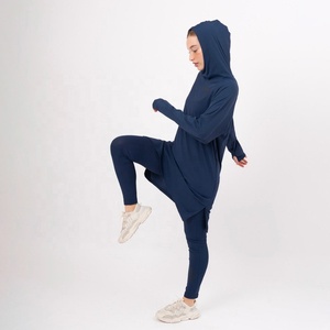 Conjunto Deportivo Modesto para Mujer, Sudadera con Capucha y Leggings, Ropa Deportiva Musulmana, Ropa de Gimnasio y Fitness, Proveedor Mayorista con Logotipo Personalizado OEM ODM - Product Image 2