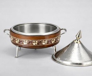 Olla de Acero Inoxidable de Lujo, Aislada, Ecológica, con Acabado de Madera, Diseño Martillado a Mano, Compatible con Todas las Estufas, Personalizable - Product Image 2