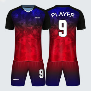 Vente en gros d'uniformes de football 100% polyester de haute qualité avec design et logo personnalisés, kit complet 2025 OEM pour hommes et femmes - Product Image 1
