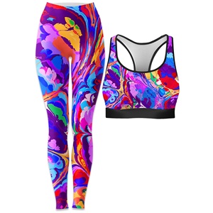 Women Seamless 2pcs Yoga Suit Crop Top+Leggings Pants Sports Gym Wear Set Outfits - Product Image 1