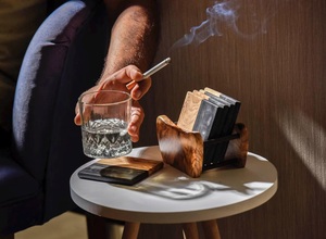 Antique Style Wooden and Stone Coaster Set Classic Design for Traditional and Contemporary Dining Home Decor - Product Image 5