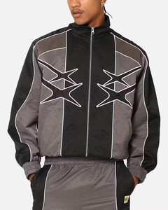 Conjunto de chaqueta cortavientos de nailon de secado rápido Unisex Vintage, chándal con cremallera para acampar al aire libre, ropa sostenible teñida para adultos - Product Image 1