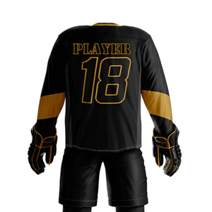 Uniforme de hockey sur glace de qualité supérieure avec 100% polyester fabriqué avec logo personnalisé vêtements de sport uniformes de hockey sur glace - Product Image 6