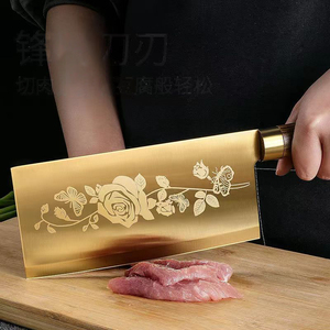 Juego de Cuchillos de Cocina de 4 Piezas con Diseño de Rosas Doradas, Cuchillos de Chef de Acero Inoxidable de Lujo para Cocinar, Herramientas de Cocina Profesionales Afiladas - Product Image 2