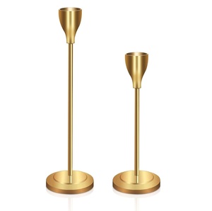 Lot de 2 vases en métal argenté pour centres de table de mariage, centres de table de mariage pour accessoires de table - Product Image 4