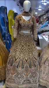 Lehenga choli ปักลายแบบดั้งเดิมที่สง่างามพร้อม dupatta พร้อมส่งชุดเจ้าสาวชุดแต่งกาย lehenga choli สำหรับผู้หญิง - Product Image 5