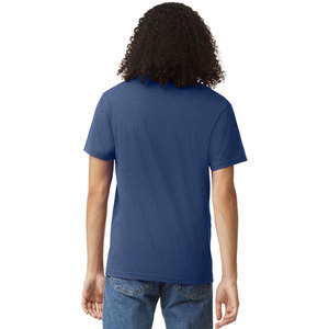 Camiseta ligera de verano transpirable con cuello en V CVC Unisex de alta calidad - Product Image 2