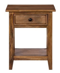 Table de chevet classique moderne en bois avec tiroir de rangement Mobilier de chevet pour chambre ou salon à usage domestique ou appartement - Product Image 4