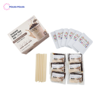 Kit de thé aux perles (bubble tea) selon la recette taïwanaise, acceptant les commandes OEM/étiquette privée, avec 50g de billes de tapioca et 30g de poudre de thé au lait matcha, 6 kits/boîte, prêt à servir en quelques secondes.