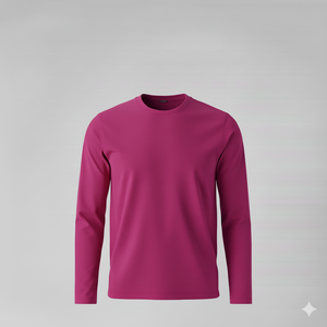 Camiseta de Algodón de Manga Larga con Cuello Redondo para Hombre, Lisa y de Alta Calidad - Product Image 3