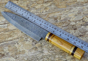 มีดทำครัวมืออาชีพสไตล์ญี่ปุ่น ผลิตในปากีสถาน คุณภาพสูง ผลิตจากเหล็กดามัสกัส VG-10 ด้ามไม้ ใช้กับเครื่องล้างจานได้ - Product Image 5