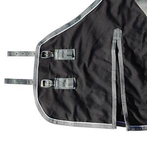 Coperta per cavallo in cotone morbido e leggero di alta qualità impermeabile mare blu inverno copertura antipioggia resistente tappeti per cavalli - Product Image 3