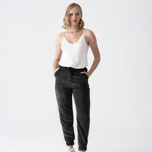 Los mejores pantalones de chándal de Venta caliente para mujer 100% algodón ligero Yoga Fitness Wear con bolsillos cierre de cordón OEM - Product Image 2