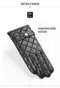 Personnalisable extérieur à la mode PU matériel gants de Ski réglable en cuir véritable manchette nouvelles mitaines d'hiver Logo personnalisable - Product Image 4