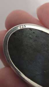 Pendentif en Labradorite de 2.28 pouces en forme de larme bleu Flash fait à la main Collier de guérison en cristal d'or de style vintage Cadeau en argent sterling - Product Image 3