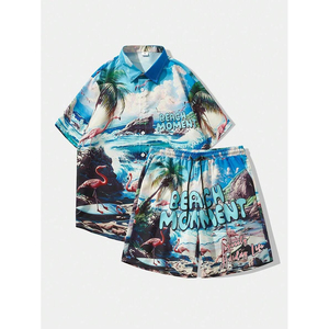 เสื้อเชิ้ตแขนสั้น2ชิ้นสำหรับผู้ชายเสื้อผ้าคอตตอน100% โลโก้ตามสั่งสำหรับฤดูร้อน - Product Image 4