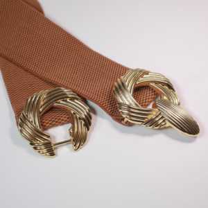 Ceinture élastique en métal pour femme avec boucle dorée luxueuse - Product Image 3