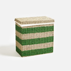 Wholesale Eco Friendly <b>Wicker</b> Striped Seagrass Storage <b>Baskets</b> Natural Hand Woven Hamper For Home Laundry Toys <b>Cheap</b> Bulk Price - Product Image 1