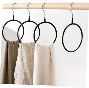 Heavy Duty 5pc Iron Ring Hangers <b>Closet</b> Tie Rack for <b>Organizing</b> Belts Wrinkle Preventive Multifunction for Bathroom and Balcony - Product Image 3