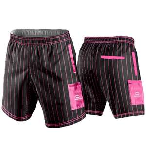 Shorts de baseball pour hommes, coupe droite, décontractés, de qualité supérieure, avec logo brodé personnalisé, séchage rapide, couleur unie - Product Image 1