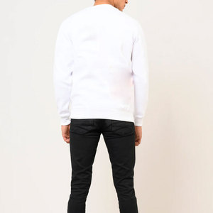 Sudadera de Hombre con Cuello Redondo 100% Algodón con Logotipo Personalizado, Sudadera Blanca Transpirable de Algodón Mezclado Resistente a las Arrugas - Product Image 4