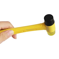 Boasta usine métal pièce à main jaune caoutchouc tête maillet marteau bon équipement pour une plus grande sécurité dans la fabrication de bijoux