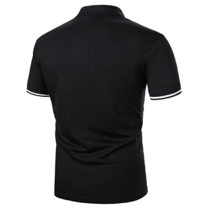 Polos 2025 nouvelle mode coton Polyester Polo hommes col montant haute qualité à manches courtes hommes Polo T-Shirt OEM - Product Image 2