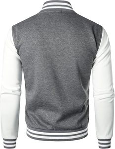 High Street 2025 Winter Baseball Varsity Jacket Unisex Woolen Coat Mandarin Collar Hip Hop Style <b>Thick</b> Warm Canvas Front Winter - Product Image 3