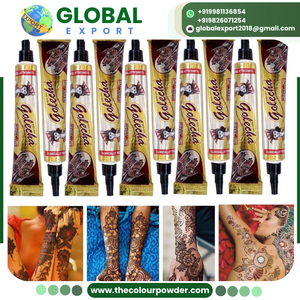 Natural Maroon Henna Cones Tubes Premium Grade Ammonia-Free Rich Maroon Stain 10 Tubes Pack <b>for</b> Painless <b>Temporary</b> <b>Tattoos</b> Body - Product Image 3
