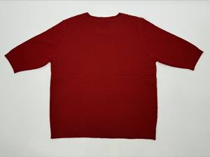 Jersey de punto marrón de alta calidad para mujer, suéter de manga corta con cuello redondo, estilo informal, superventas, moda para mujer - Product Image 3