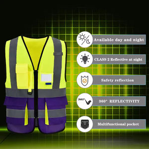 Chaleco de Seguridad Reflectante de Alta Visibilidad al por Mayor con Bolsillo, Hecho con el Mejor Material - Product Image 6