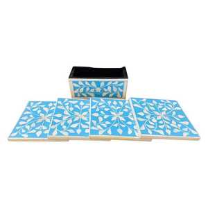 Mesa de Té de Estilo Americano Moderno, Posavasos Decorativo con Incrustaciones de Hueso, Alta Calidad, Hecho a Mano, Diseño de Color Personalizable, Duradero - Product Image 2