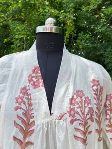 Robe longue d'été pour femmes robe en coton imprimée à la main robe de soirée indienne - Product Image 3