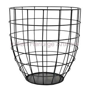 Poubelle ronde en fil de fer moderne IHA IHAWB035 pour le bureau et la maison, fabriquée en Inde - Product Image 1