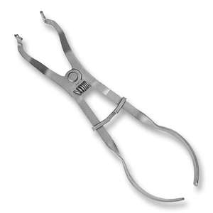 เครื่องมือผ่าตัดจัดฟัน สแตนเลส คีมหนีบยางกันน้ำลายทางทันตกรรม ใช้แรงมือ ใช้ซ้ำได้ แบบสีงาช้าง - Product Image 1