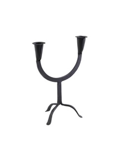 Nouvel arrivage de bougeoirs de table en métal noir et or Design attrayant de Noël Autres bougeoirs Bocaux à bougies Vente bon marché - Product Image 1