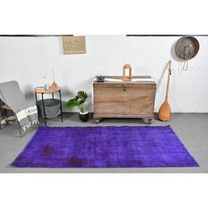 Tapis Turc Vintage Moderne 3.4 X 7.2ft Violet Classique Grande Surface Rectangle Couloir Motif Laine Seagrass Matériel Latex Tapis de Chambre - Product Image 1