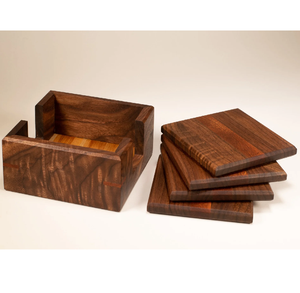 Posavasos de madera rústica Posavasos de taza de café de alta calidad Posavasos de taza de madera de diseño de lujo personalizado directo de fábrica - Product Image 6