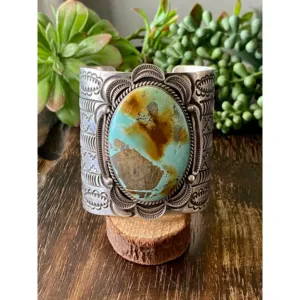 Alex Sanchez Natural Royston Turquoise Sterling Silver Cuff Bracelet - Product Image 1