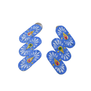 Fait à la main dernière mode 2024 peinture à la main boucle d'oreille fabricant fournisseur plaqué or MOP pierre boucles d'oreilles pour femmes et filles - Product Image 1