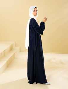 Túnicas Holgadas de Malasia, Abaya Musulmana Fresca, Vestido de Otoño 2025, Nuevo Vestido Largo Informal y Elegante con Estampado Floral y Pañuelo para el Verano - Product Image 3